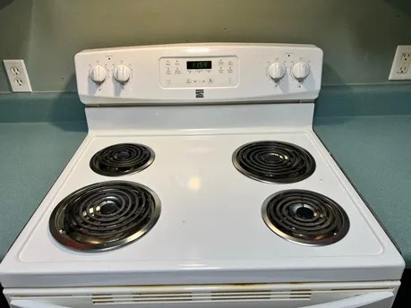 The same stovetop after BrightWay cleaning